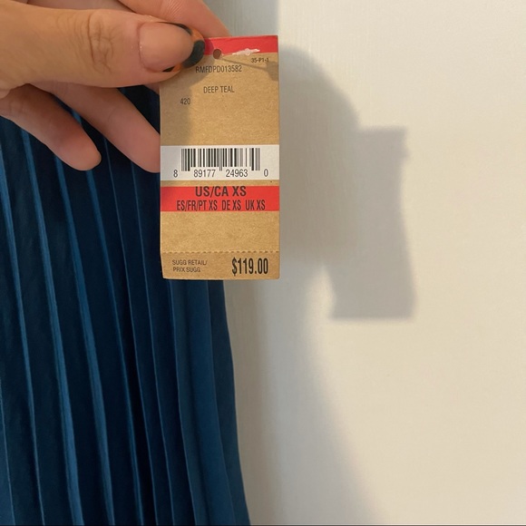 NWT Teal Midi Dress - Size XS/S - Picture 3 of 5